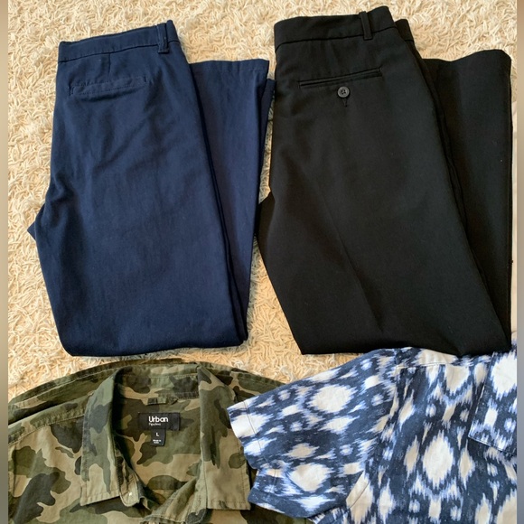 2 Boys Size 12 Husky dress pants and 5 dress Size Large shirts - Picture 4 of 5
